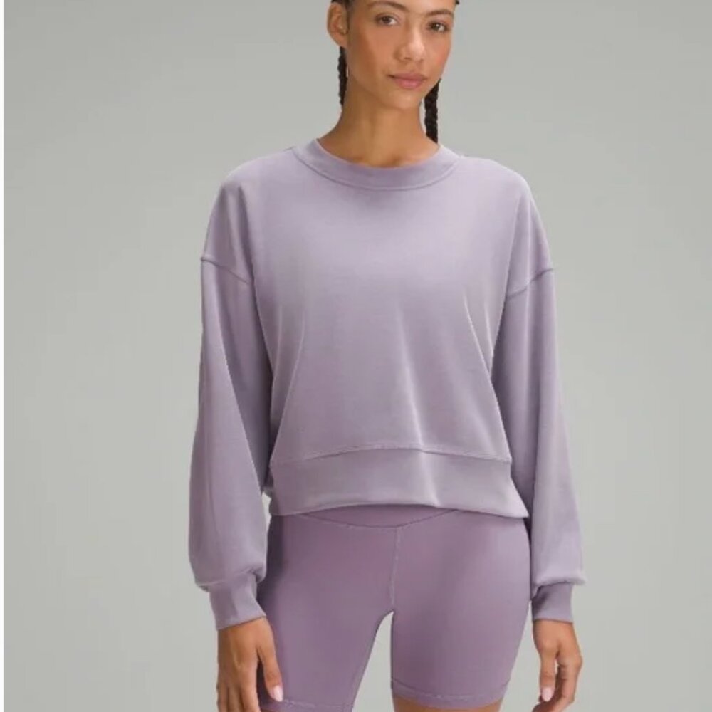 Lululemon Perfectly Oversized Cropped Crew – Purple Ash